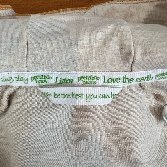 Peekaboo Beans Zip-Up Sweatshirt with Hood Stripes Size 3-6M Gender Neutral - Picture 5 of 5